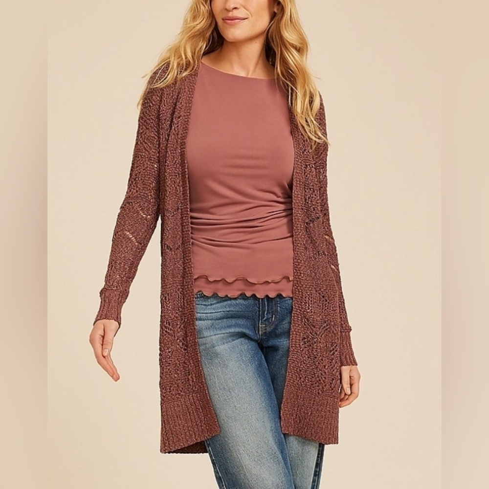 MAURICES NWT Women's Brown Knit Sweater Cardigan.Size XS - Picture 1 of 7